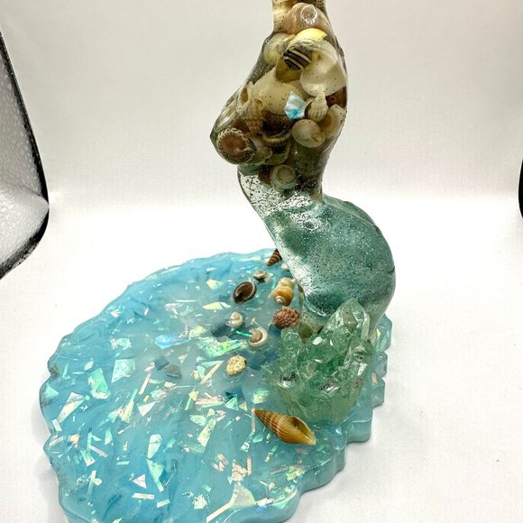 Goddess Resin Statue Art Figurine Sculpture Ocean Seashell - Picture 8 of 10